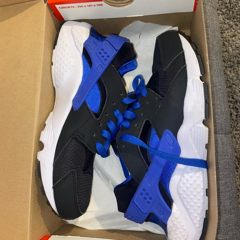 Blue and Black Hurrache Sneakers Size 5